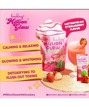 Kimsdiary Million Glow Watermelon Strawberry 10 Sachets - Buy Online on SooperMarket.com