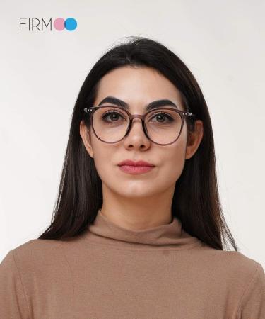 Shop Firmoo Blue Light Glasses - Anti Eye Fatigue UV Protective Round Design for Men & Women - Purple 0.0x Clear Violet - Buy Online on SooperMarket.com