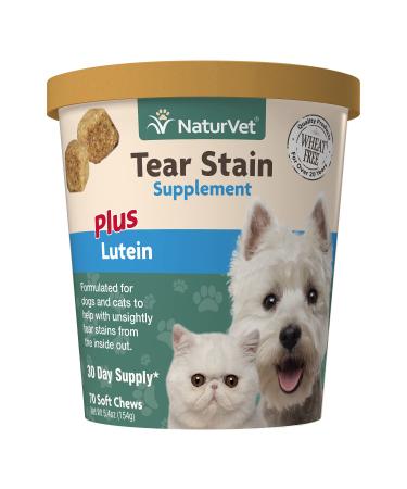 NaturVet Tear Stain for Dogs & Cats Plus Lutein 70 Soft Chews 5.4 oz (154 g)