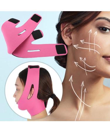 Effective Face Slimming Bandage Belt - Double Chin Lift & Skin Strap - OceanSide - Rose Red - Buy Online on SooperMarket.com