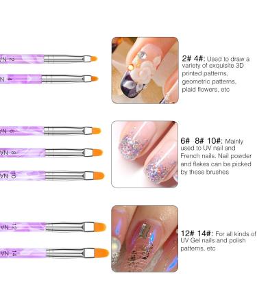 10-Part Nail Brush Set for Gel & Acrylic Nails - Perfect for Manicure & Nail Art Design | International Shipping Available - Buy Online on SooperMarket.com