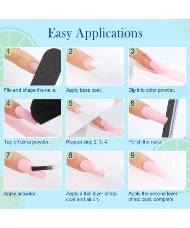 Aikker 27 Pcs Nail Dip Powder Kit: 20 Summer Colors Glitter All-in-one Dipping Powder System - Quick Dry Formula with Essential Liquids & Tools | Perfect Graduation Gift (AK39) - Buy Online on SooperMarket.com