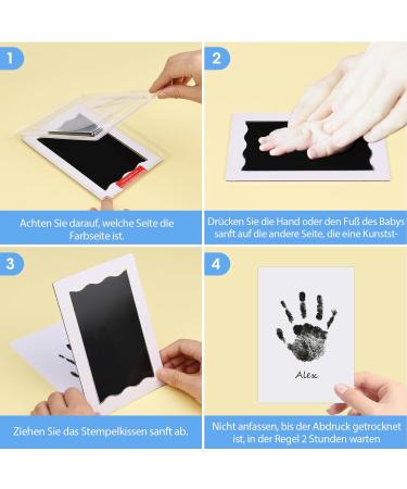 Togou2s Baby Handprint & Footprint Set - 6Pcs Clean Touch Stamp Kit | Baby Footprints Gift Box (0-6 Months) | Dog & Cat Paw Print Set - Buy Online on SooperMarket.com