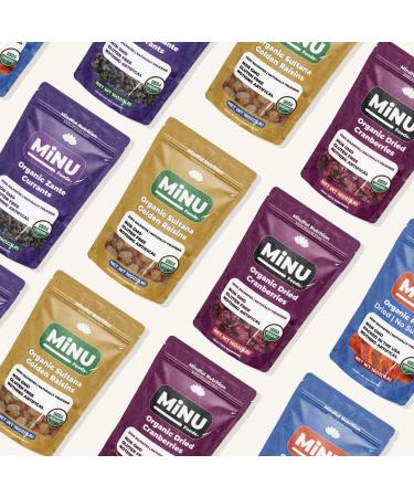 MiNU Organic Thompson Raisins 16 oz - Unsweetened, No Sulphur, Paleo & Vegan Superfood - Non-GMO & Gluten Free - Buy Online on SooperMarket.com