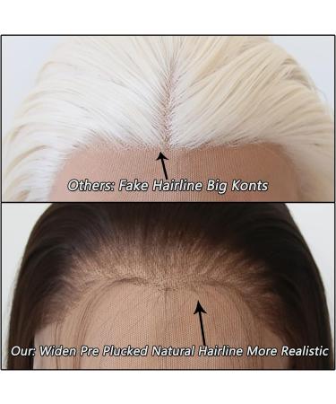Dark Brown Synthetic Lace Front Wig | Long Straight Chocolate Brown Hair | Pre Plucked with Baby Hair | Heat Resistant Fiber | Cosplay & Daily Wear Wig - Buy Online on SooperMarket.com