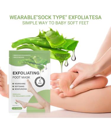 3 Pairs Foot Peel Mask Socks - Hydrating Foot Spa Treatment for Dry & Cracked Feet - Cornea Removal & Moisturizing Effects for Men & Women - Buy Online on SooperMarket.com