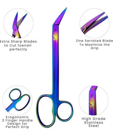 Long Handled Toenail Clippers for Thick Nails 7.5" Angled Tip Long Handled Nail Scissors for Toenails Heavy Duty long handled Toenail Scissors for Thick Nails Podiatry Tools for Elderly Back Pain - Buy Online on SooperMarket.com