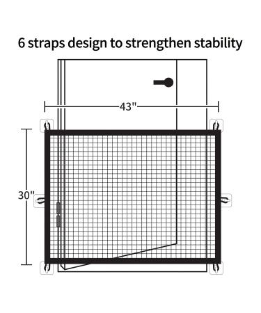 NWK Magic Pet Gate - Safe Enclosure for Pets to Play & Rest | 12 Hooks (30'' x 43'') - Buy Online on SooperMarket.com
