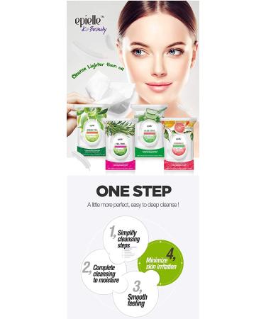 Epielle Collagen Makeup Remover Wipes - 2 Pack, 60 Count, Mothers Day Gift - Buy Online on SooperMarket.com