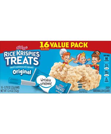 Rice Krispies Treats Marshmallow Snack Bars Value Pack - Original 12.4oz Box (16 Bars) - Buy Online on SooperMarket.com
