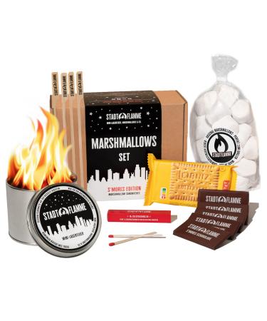 Marshmallows Set |Mini campfire gift set with marshmallows |Camping Fire |Ideal as a gift |Fire shell |Ideal for camping |Campfire to go