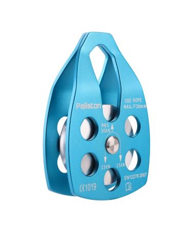 Paliston 30kN Climbing Pulley with Ball Bearing for Rock Climbing Arborist Single Pulley Blue 1