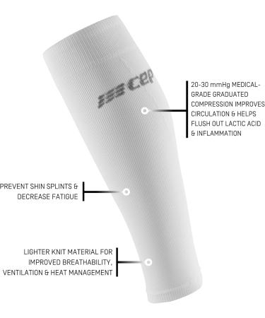 CEP Ultralight Compression Stockings for Women - Calf Sleeves in White Light Compression & Breathable Stabilizing Socks - Buy Online on SooperMarket.com