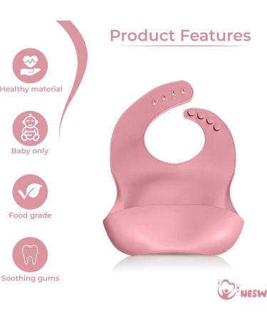Silicone Baby Weaning Set - Divided Suction Plate, Bowl, and Sippy Cup - Pink - Buy Online on SooperMarket.com