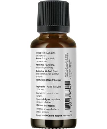 NOW FOODS Eucalyptus Essential Oil 30 ML Eucalyptus 30 ml (Pack of 1) - Buy Online on SooperMarket.com