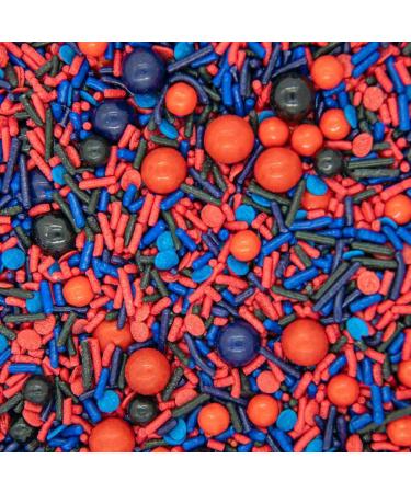 Spiderman Cake Decorating Sprinkles - Red, Blue, Black Edible Toppings for Cupcakes, Cookies & Baking - Buy Online on SooperMarket.com