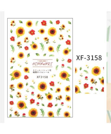 Nail Art Stickers Water Transfer DIY Nail Decals Sunflower and Small Daisy Colorful Transfer Watermark Nail Stickers for Nails Design Manicure Tips Decor - Buy Online on SooperMarket.com