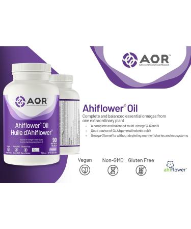 AOR - Ahiflower Oil 90 Softgels - Complete Balanced Essential Omegas from One Extraordinary Plant - Buy Online on SooperMarket.com