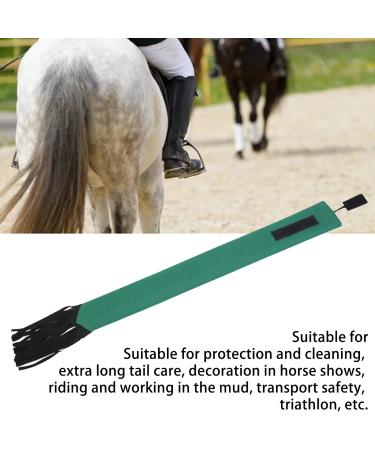 Tail Bag with Fringe Horse Tail Protector Guard Nonwoven Fabric Waterproof Breathable Horse Tail Bag (Green) - Buy Online on SooperMarket.com