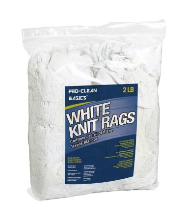 A99325 Recycled & Reclaimed Cleaning T-Shirt Cloth Rags Lint Free White 2 lb Bag Recycled/Reclaimed White 2 lb Bag