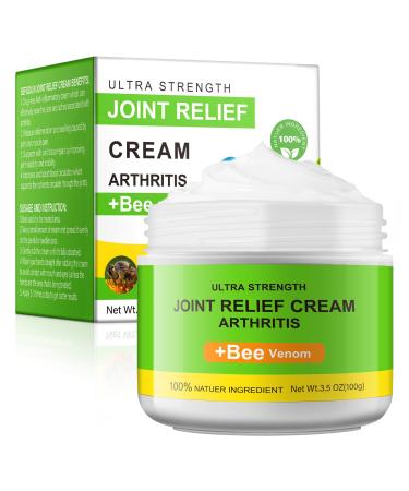 Bee Venom Joint and Bone Cream for Back Neck Hands Powerful Topical Arthritis Pain Relief Fast Absorbing Joint Relief Cream for Soothing Relief for Joint Pain Muscle Pain Muscle Soreness (100g) 100 g (Pack of 1)