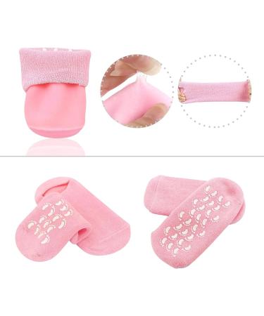 Moisturizing Socks and Gloves Set for Softening and Repairing Dry Skin with Aloe Lotion and Silicone - Pink - Buy Online on SooperMarket.com