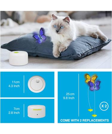 Interactive Cat Toy - All For Paws Flutter Bug Wand with Motion-Activated Butter-fly - Buy Online on SooperMarket.com