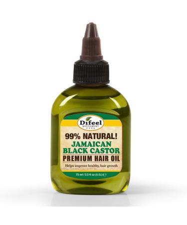 Difeel 99% Natural Premium Hair Oil - Jamaican Black Castor Oil 2.5 oz.