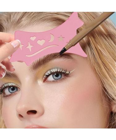 SHZONS Eyeshadow and Eyeliners Stencils Pad | Soft Precision Eyeliners Stencils - Reusable Cleaning Cloths Eye Liners Contour for Makeup Beginners & Beauty Lovers Pink - Buy Online on SooperMarket.com