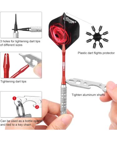 CyeeLife Soft Tip Darts Set - 12 Aluminium Shafts, 100 Extra Tips, Flights & Tool - 17g+18g Style - 12 Packs - Buy Online on SooperMarket.com