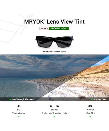 Mryok Polarized Replacement Lenses & Nose Bridge for Ray-Ban RB3183 63mm - Stealth Black | Durable High-Quality Eyewear Accessories - Buy Online on SooperMarket.com