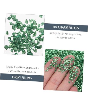 FOYTOKI 1 Glass Chip Shiny Nail Stickers Manicure Charm Glass Charms Filling DIY Epoxy Filling DIY Nail Art Crushed Glass Epoxy Charms Nail Art Rhinestones Irregular Glass Epoxy Fillers 0.5X0.3cm Green - Buy Online on SooperMarket.com