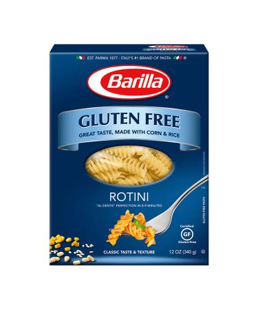 BARILLA Gluten Free Rotini, 12 Ounce - Non-GMO Gluten Free Pasta Made with Blend of Corn & Rice - Vegan Pasta