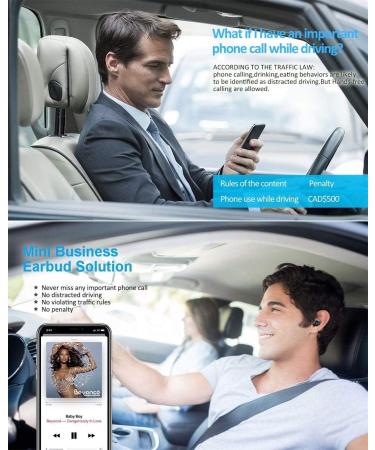 LEZII Single Bluetooth Earbud Mini Wireless Headset with Mic and Magnetic USB Charging - Waterproof Sport Earpiece for Samsung iPhone - Ideal for Car, Business Use - Buy Online on SooperMarket.com