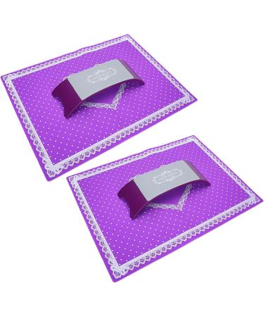 Nail Art Hand Cushion Smooth And Beautiful Beautiful And Practical Environmental Health Easy To Clean Manicure Hand Rest Strong And Sturdy for Home Salon Purple - Buy Online on SooperMarket.com
