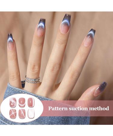 Virtcooy Cat Eye Magnet Tool | Magnetic Nails Polish Wand - Nail Design Tools Professional Cat Eye Stick for Salon Manicure Black - Buy Online on SooperMarket.com