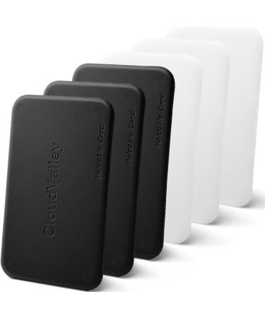 Moldable Plastic Form Card6 Pack, CloudValley Friendly Polymorph Plastic Glue Handy Pocket Sized thermoplastic Sheet/Mould/mend/Make - Black & White Black&White-6