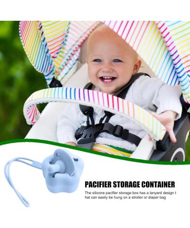 Buy Virtcooy Silicone Pacifier Holder | Pentagram-Shaped Baby Pacifier Container & Storage Bag - Perfect for Diaper Pocket - Blue - Buy Online on SooperMarket.com