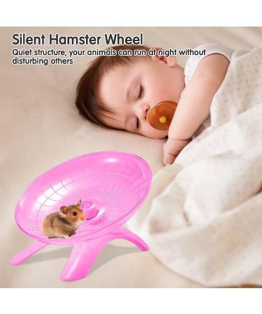 woojfcang Silent Hamster Wheel Flying Saucer Hamster Running Wheel for Syrian/Dwarf Hamster Gerbils Squirrels Guinea Pig Small Animals Pets Playing Toys Exercise Sports Wheel (Plastic Pink) - Buy Online on SooperMarket.com