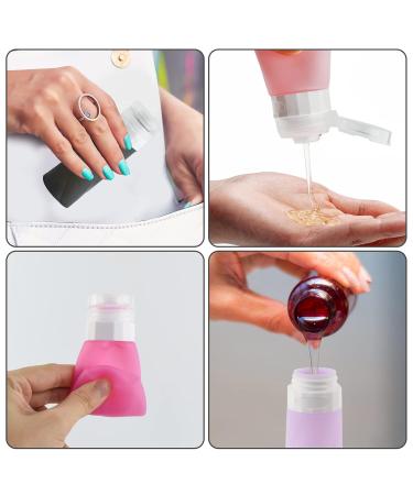 Buy AUPTIG Silicone Travel Bottles Set - 90ml 6PCS Reusable Travel Containers for Toiletries Shampoo & Conditioner - Perfect for International Travel - Buy Online on SooperMarket.com