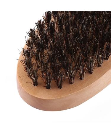 Men's Comb Brush - Synthetic Boar Bristles Wooden Handle Oval Design for Mustache & Beard Care Ideal for Military Bags - International Shipping Available - Buy Online on SooperMarket.com