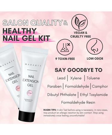 Makartt Poly Nail Gel Kit - Clear Pink Fall Color Nail Extension Gel Set - Buy Online on SooperMarket.com