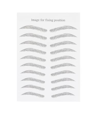 6D Waterproof Eyebrow Transfer Stickers - Professional Eyebrow Makeup Tool for Women & Girls | Black (BLACK-07) - International Shipping Available - Buy Online on SooperMarket.com