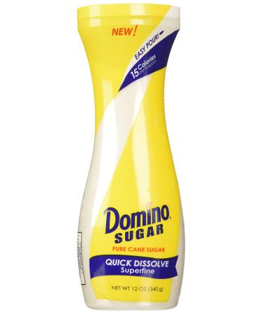 Domino White Sugar Pure Cane Sugar Quick Dissolve Superfine 12oz (3 Pack)