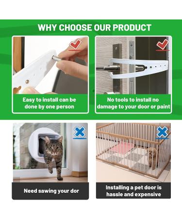 Large Cat Door Holder Latch - Fast Installation for Cats, Keeps Dogs Out - 1pc - Buy Online on SooperMarket.com