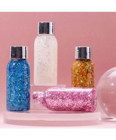MIELIKKI Glitter Gel for Face & Body - Self-Adhesive Sequins, Holographic Chunky Glitter - Perfect for Party, Rave, DIY - 02 - Buy Online on SooperMarket.com