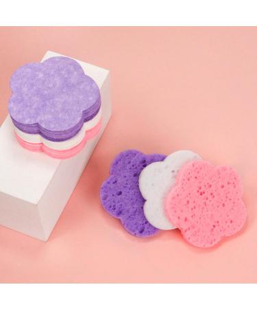 Vesone Spa Sponges for Facial Cleansing Makeup Removing Cleansing Pads | Gentle Makeup Removal Pads Skin-Friendly Soft Facial Cleansing Sponges with Flower Shape for Daily Life - Buy Online on SooperMarket.com