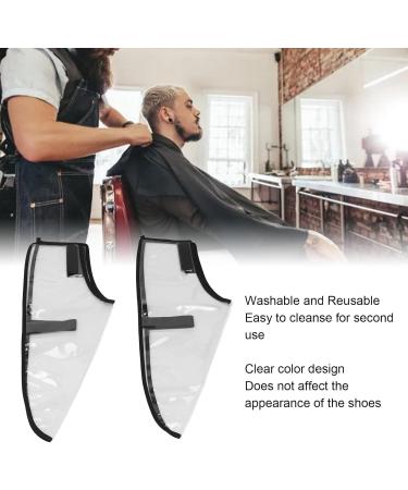 1 Pair Hair Stylist Shoe Covers Prevent Slipping Hair Dye Cape Shoes Plastic Shoe Cover Transparent Design Washable Suitable for All Sizes of Feet for Hair Cutting - Buy Online on SooperMarket.com