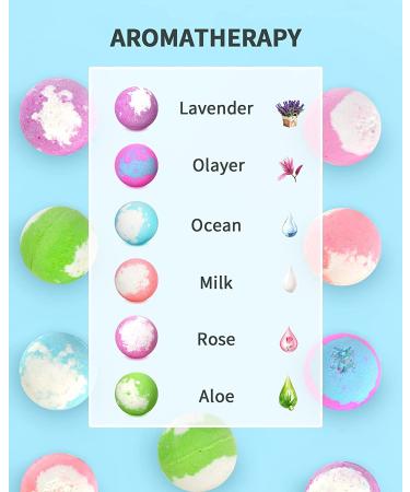 Natural Essential Oil Bath Bombs Gift Set - 6 Pack, 4.3 Ounce - Relaxing Spa Bath with Surprise Inside - Magnesium & Moisturizing - Perfect Women's Gift - Buy Online on SooperMarket.com