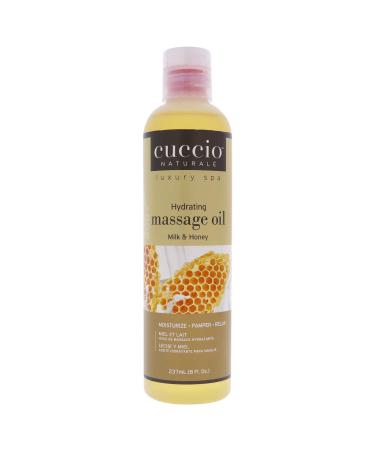 Cuccio Naturale Massage Oil - Renewing  Moisturizing Body Oil For Massage Treatment - Leaves Skin Soft and Glowing - Paraben Free With Natural Ingredients - Milk and Honey - 8 oz Milk and Honey 8 Ounce